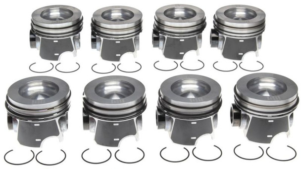 MAHLE 224-3953 ENGINE PISTON KIT REDUCED COMPRESSION-STANDARD BORE 2008-2010 FORD 6.4L POWERSTROKE