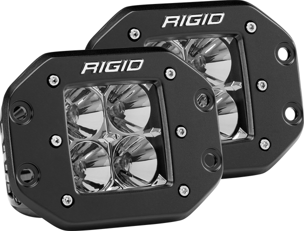 RIGID INDUSTRIES 212113 D-SERIES PRO FLOOD FLUSH MOUNT PAIR BLACK