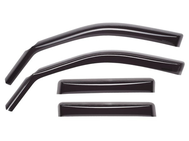 WEATHERTECH 82184 FRONT&REAR SIDE WINDOW DEFLECTORS, 2001-2007 GM SILVERADO/SIERRA 2500HD/3500HD (CREW CAB), DARK SMOKE