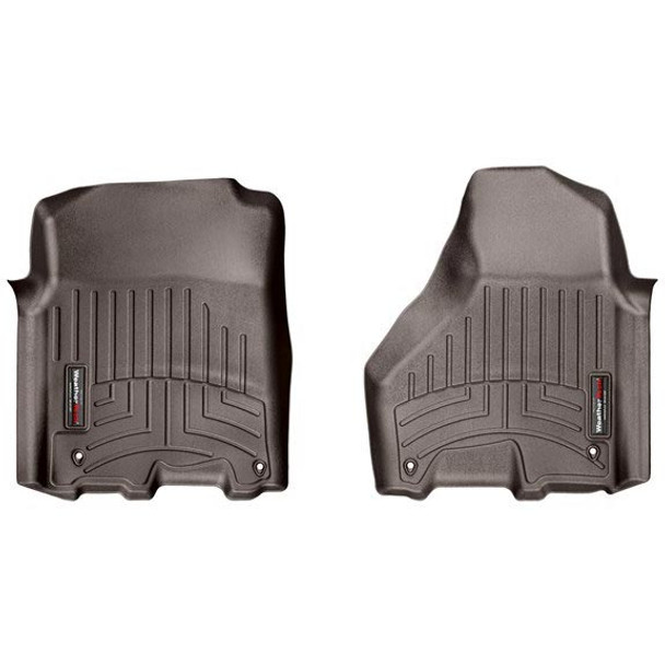 WEATHERTECH 474781 FRONT FLOORLINER FOR 2012-2018 RAM (CREW/MEGA CAB - WITH DRIVER & PASSENGER FLOOR HOOKS) COCOA