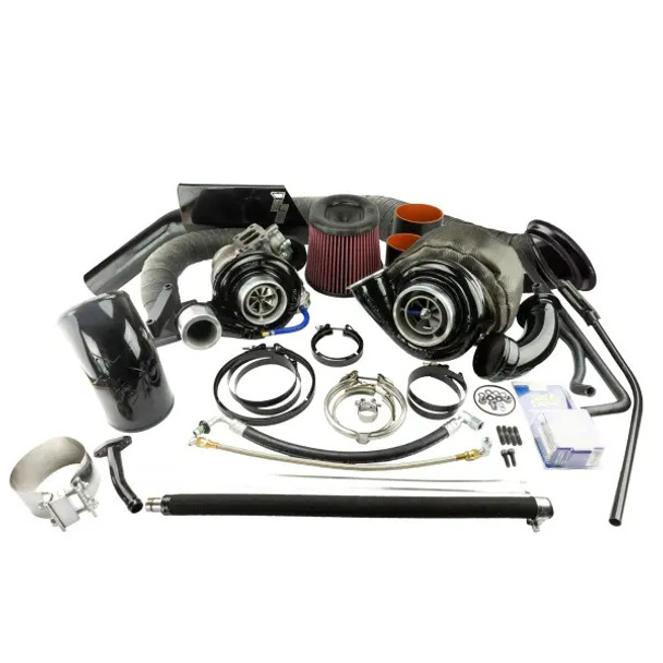 INDUSTRIAL INJECTION 227456 CUMMINS 5.9L QUICK SPOOL COMPOUND TURBO KIT 2003-2007 CUMMINS 5.9L 24V