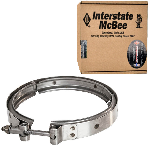 INTERSTATE MCBEE M-5290118 V-BAND CLAMP 5IN. S400 T6 EXHAUST OUTLET-UNIVERSAL