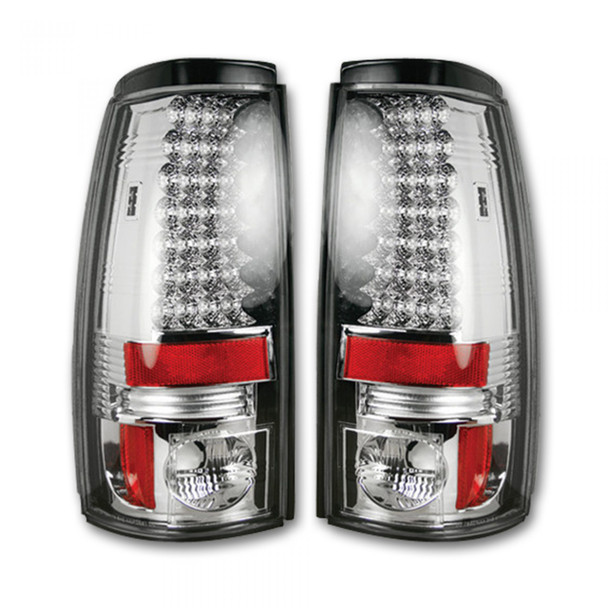 RECON 264173CL TAIL LIGHTS LED IN CLEAR 99-07 CHEVY SILVERADO & GMC SIERRA