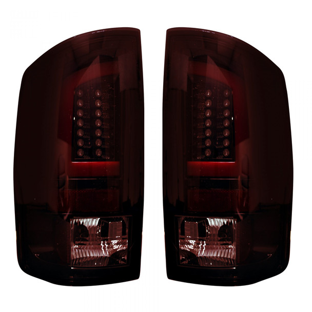 RECON 264371RBK  OLED TAIL LIGHTS – DARK RED SMOKED LENS 03-06 DODGE RAM 1500 02-06 & 2500/3500