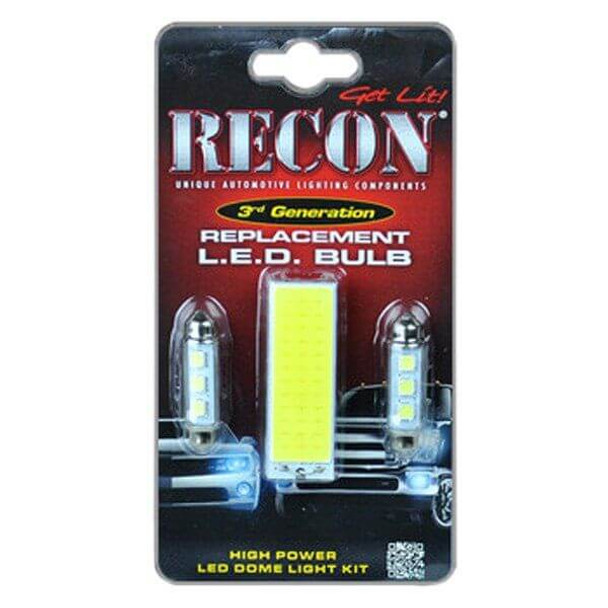 RECON 264163HP HIGH POWER LED DOME LIGHT REPLACEMENT SET FORD SUPER DUTY F250/350/450/550/650 99-10 & F150 97-03