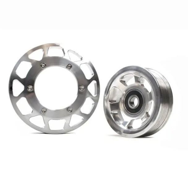 INDUSTRIAL INJECTION 24FC09 CUMMINS CR BILLET PULLEY KIT-CLEAR ANODIZED 2003-2012 CUMMINS 5.9L/6.7L 24V