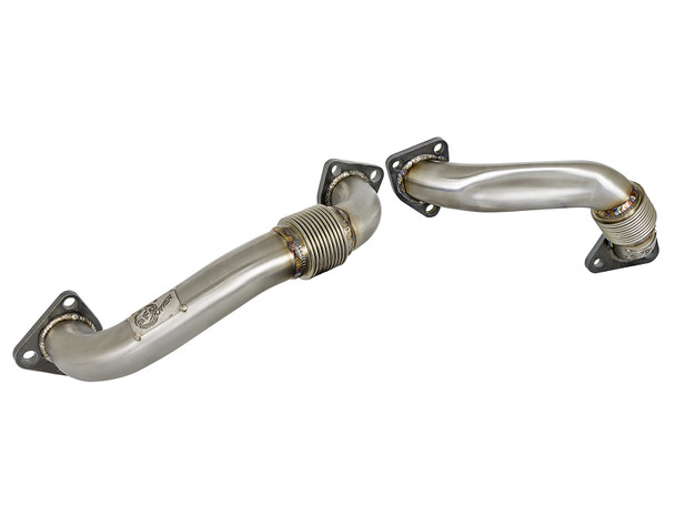 AFE POWER 48-34009 TWISTED STEEL HEADERS, UP PIPES 2001-2004 GM 6.6L DURAMAX LB7 (FEDERAL EMISSIONS)