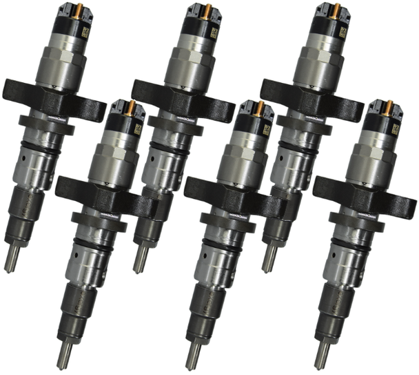 EXERGY E02 20120 NEW 50HP INJECTOR SET (SAC 7 HOLE 143 DEGREE) 2003-2004 CUMMINS 5.9L 24V