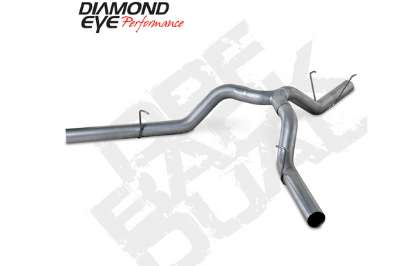 DIAMOND EYE K4258S EXHAUST SYSTEM KIT  4IN. DPF BACK DUAL EXHAUST 409 STAINLESS STEEL 2014 DODGE 6.7L CUMMINS 2500 MEGA CAB SHORT BOX ONLY