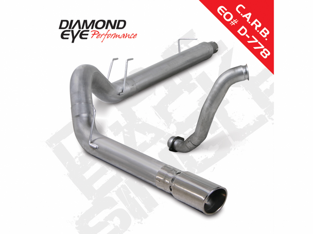 DIAMOND EYE K5371A EXHAUST SYSTEM KIT 5IN. ALUMINIZED| 2008-2010 FORD 6.4L POWER STROKE F250/F350