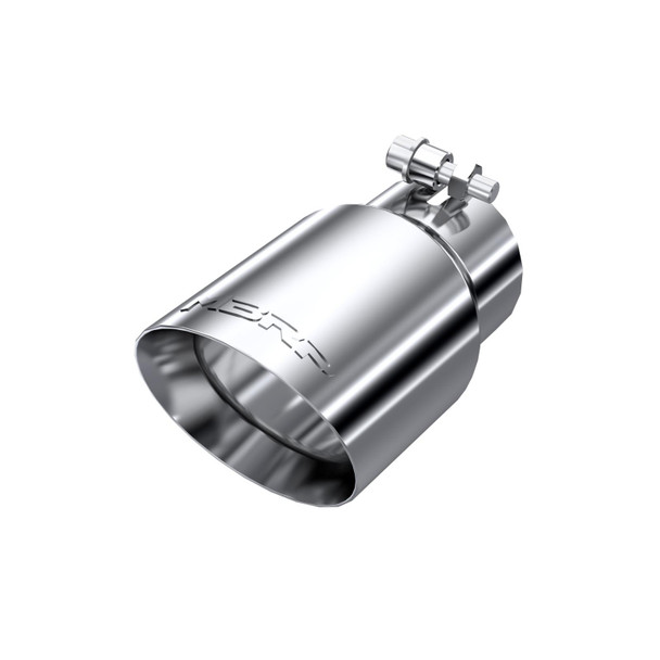 MBRP T5122  UNIVERSAL T304 STAINLESS STEEL TIP  4IN  OD  DUAL WALL ANGLED  3IN  INLET  8IN LENGTH