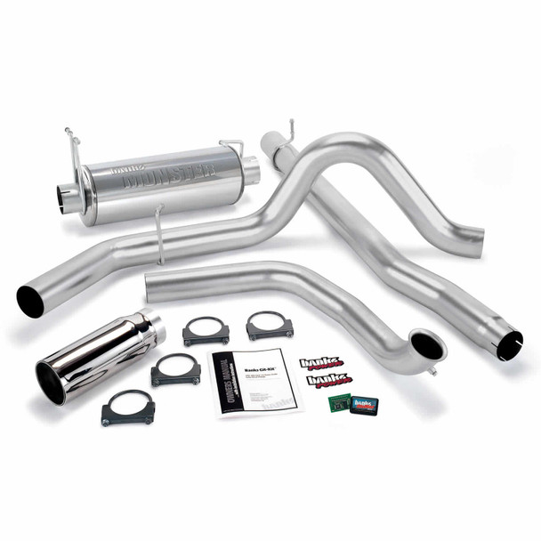 BANKS 47514 GIT-KIT BUNDLE POWER SYSTEM W/SINGLE EXIT EXHAUST-CHROME TIP 2000-2003 FORD POWERSTROKE 7.3L EXCURSION