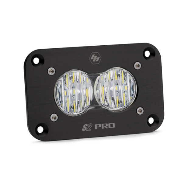 BAJA DESIGNS 481005 S2 PRO FLUSH MOUNT WIDE CORNERING PATTERN LED WORK LIGHT - CLEAR