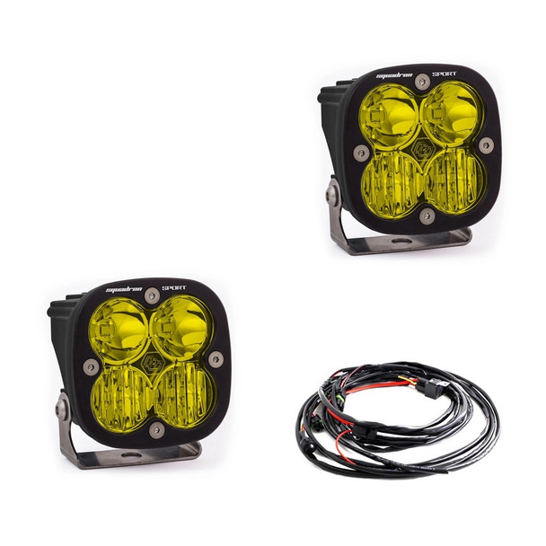 BAJA DESIGNS 557813 SQUADRON SPORT DRIVING/COMBO PAIR LED LIGHT PODS - AMBER