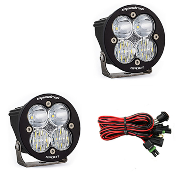 BAJA DESIGNS 587803 SQUADRON R SPORT DRIVING/COMBO PAIR LED LIGHT PODS - CLEAR
