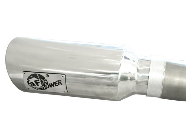AFE 49-42045-P Large Bore-HD 3 IN 409 Stainless Steel DPF-Back Exhaust System w/ 5 IN Polished Tip RAM 1500 EcoDiesel 14-18 V6-3.0L (td)