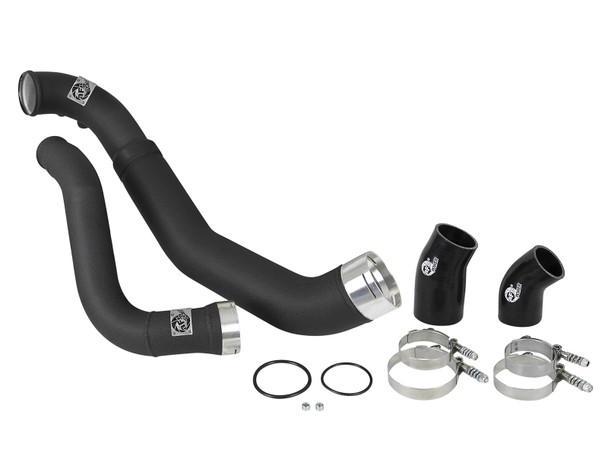 AFE 46-20364-B BladeRunner 3-1/2 IN to 3 IN Aluminum Hot and Cold Charge Pipe Kit Black Ford F-150 18-20 V6-3.0L (td)