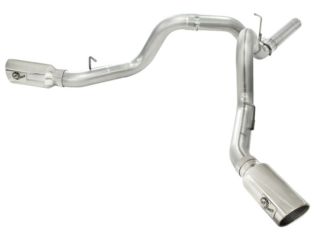 AFE 49-44043-P Large Bore-HD 4 IN 409 Stainless Steel DPF-Back Exhaust System GM Diesel Trucks 11-16 V8-6.6L LML