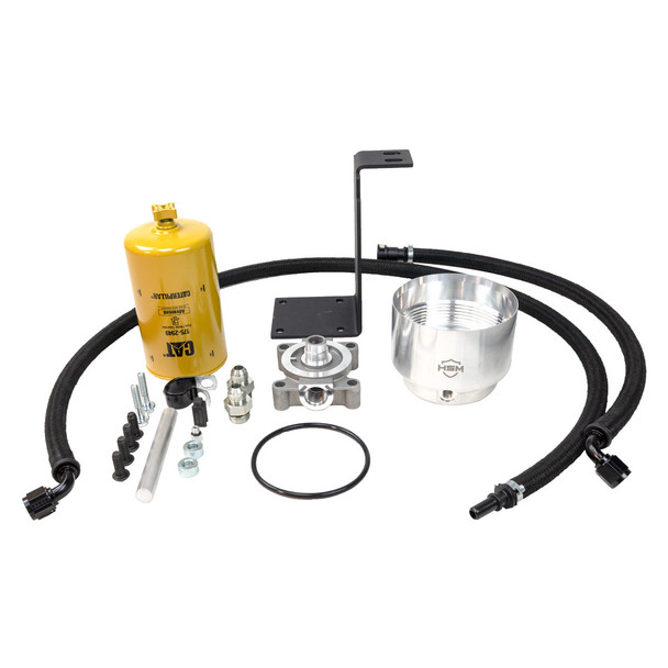 H&S MOTORSPORTS 121009 | LOWER FUEL FILTER UPGRADE KIT | 2011-2016 FORD 6.7L POWER STROKE