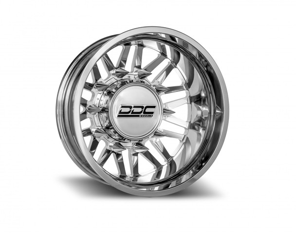 DDC WHEELS 01PL-225-08-12 AFTERMATH DUALLY WHEEL SET - POLISHED 20 X 8.25 (10 X 225 BOLT PATTERN) 2015-2024 FORD F-450 DRW 2005-2010 FORD F-450 DRW 2008-2024 DODGE RAM 4500