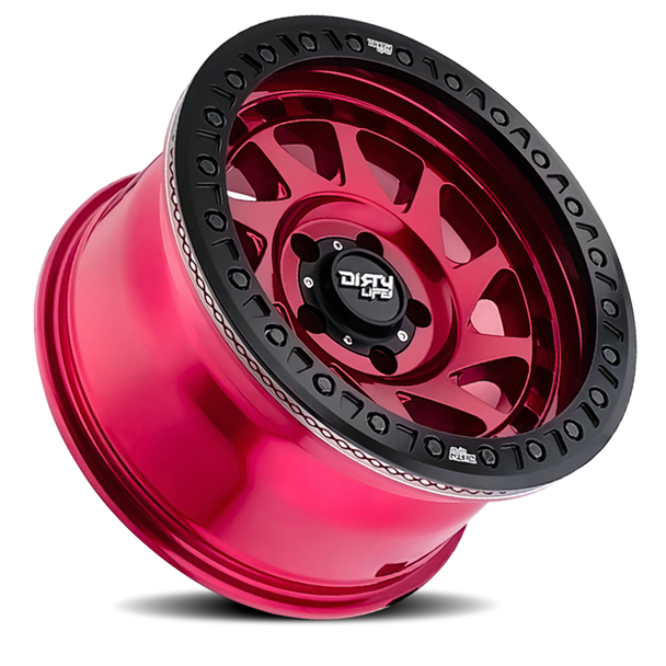 DIRTY LIFE 9313-7981R12 ENIGMA RACE 9313 GLOSS CRIMSON CANDY RED 17X9 8-165.1 -12MM 130.8MM