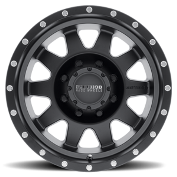 METHOD RACE WHEELS MR30179080512N ALUMINUM WHEELS 17X9 THE STANDARD MR301 BOLT PATTERN 8 ON 165.1 OFFSET -12 LIP SIZE 3.46 MATTE BLACK MB