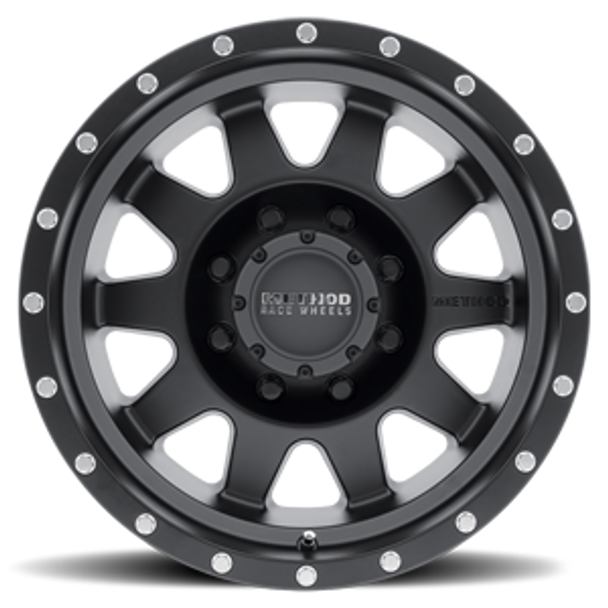 METHOD RACE WHEELS MR30178580525 ALUMINUM WHEELS 17X8.5 THE STANDARD MR301 BOLT PATTERN 8 ON 165.1 OFFSET 25 LIP SIZE 1.85 MATTE BLACK MB