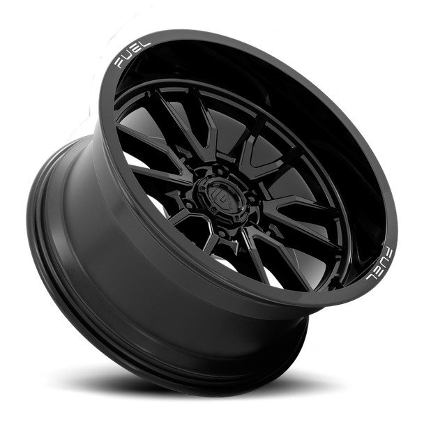 FUEL D76020901857 ALUMINUM WHEELS 20X9 CLASH 6 D760 8 ON 180 GLOSS BLACK 124.2 BORE 20 OFFSET MULTI SPOKE