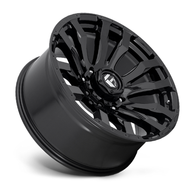 FUEL D67522201847 ALUMINUM WHEELS 22X12 BLITZ D675 8 ON 180 GLOSS BLACK 125.1 BORE -44 OFFSET MULTI SPOKE