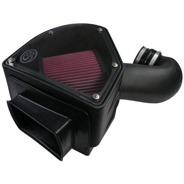 S&B FILTERS 75-5090 COLD AIR INTAKE COTTON CLEANABLE RED 1994-2002 DODGE CUMMINS 5.9L 24V