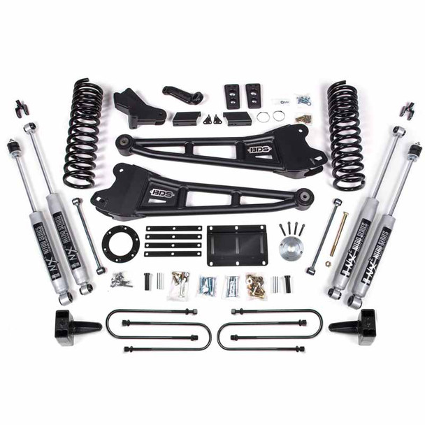 BDS SUSPENSION BDS2104H 6" RADIUS ARM LIFT KIT WITH NX2 SHOCKS 2013-2018 RAM 2500 6.7L DIESEL 4WD