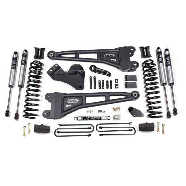 BDS SUSPENSION BDS1937FS 4" RADIUS ARM LIFT KIT WITH FOX 2.0 SHOCKS 2008-2010 FORD F-250/350 6.4L POWERSTROKE 4WD