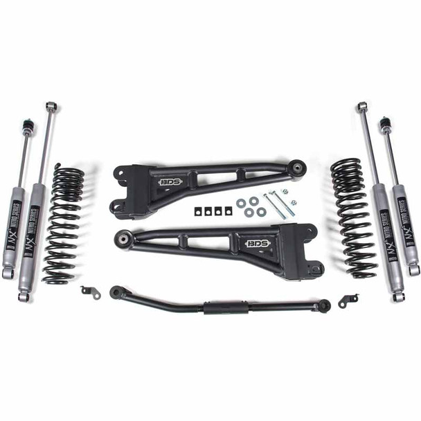 BDS SUSPENSION BDS1928H 2.5" RADIUS ARM LIFT KIT WITH NX2 SHOCKS 2011-2016 FORD F-250/350 6.7L POWERSTROKE 4WD