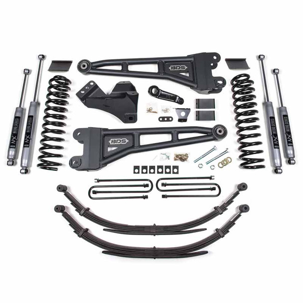 BDS SUSPENSION BDS1597H 4" RADIUS ARM LIFT KIT WITH NX2 SHOCKS 2011-2016 FORD F-250/350 6.7L POWERSTROKE 4WD