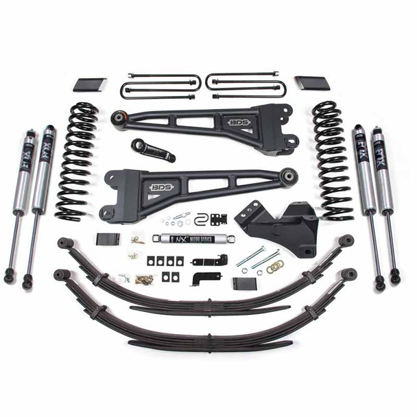 BDS SUSPENSION BDS1557FS 4" RADIUS ARM LIFT KIT WITH FOX 2.0 SHOCKS 2017-2019 FORD F-250/350 6.7L POWERSTROKE 4WD