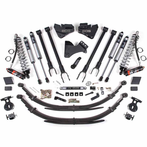  BDS SUSPENSION BDS1555FPE 4" COILOVER 4-LINK PERF ELITE LIFT KIT 2017-2019 FORD F-350 6.7L POWERSTROKE 4WD DRW