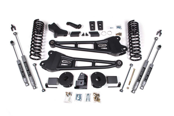 BDS SUSPENSION BDS1774H 4 INCH LIFT KIT W/ RADIUS ARM RAM 2500 W/ REAR AIR RIDE 14-18 4WD GAS NX2 NITRO SHOCKS