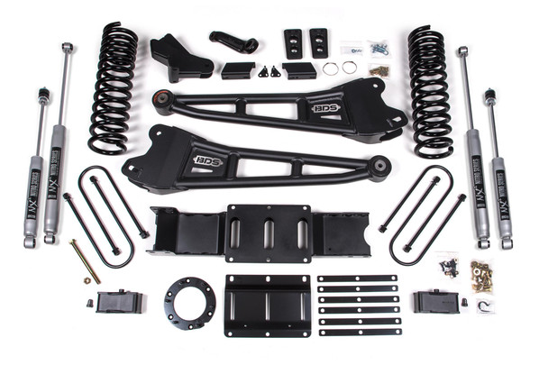 BDS SUSPENSION BDS1700FS 4 INCH LIFT KIT W/ RADIUS ARM RAM 3500 19-24 4WD GAS WITHOUT FACTORY REAR OVERLOAD LEAF FOX 2.0 PERFORMANCE SHOCKS