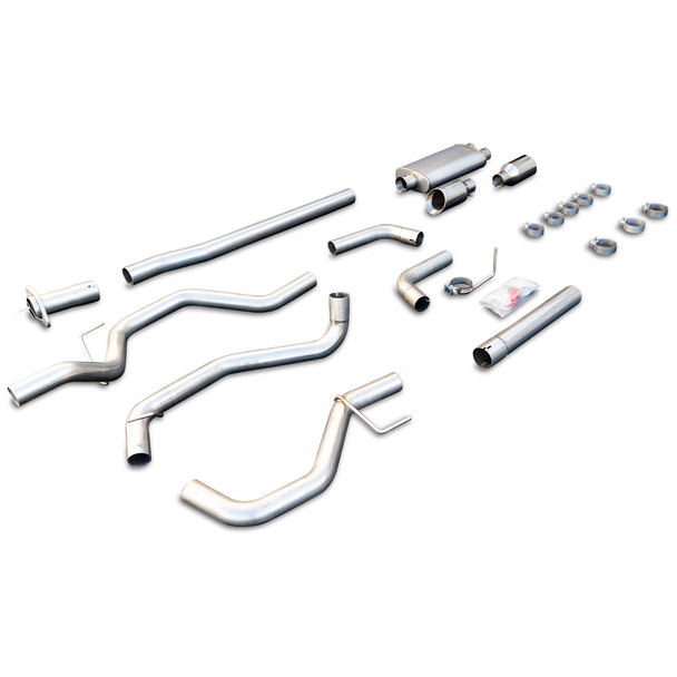 PPE 317040030 EXHAUST CAT BACK FORD F150 (2015-2022) RAW TUBE POLISHED TIPS