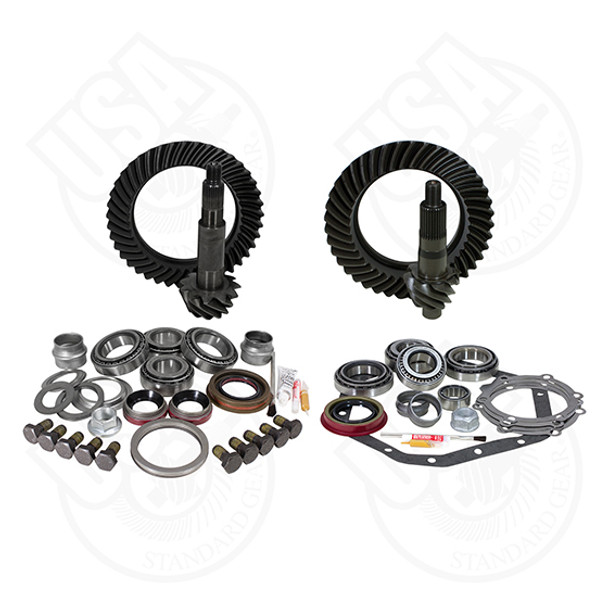 USA ZGK024 GEAR AND INSTALL KIT PACKAGE STANDARD ROTATION DANA 60 AND 8.8 AND DOWN GM 14T 5.38 RATIO