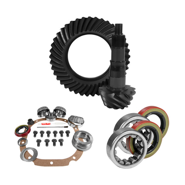 USA ZGK2045 8.8 INCH FORD 3.55 REAR RING AND PINION INSTALL KIT 2.53 INCH OD AXLE BEARINGS AND SEALS USA STANDARD