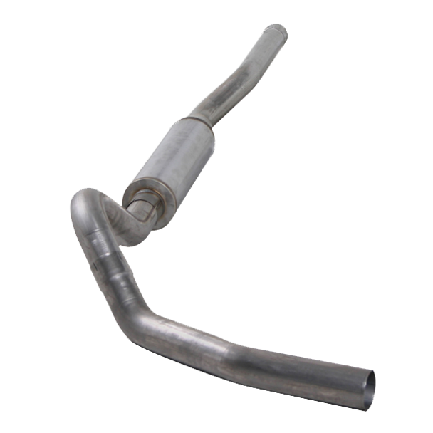 DIAMOND EYE K4122A-RP CAT BACK EXHAUST SYSTEM FOR 06-07.5 SILVERADO/SIERRA 2500/3500 4 INCH SINGLE PASS NO MUFFLER ALUMINIZED