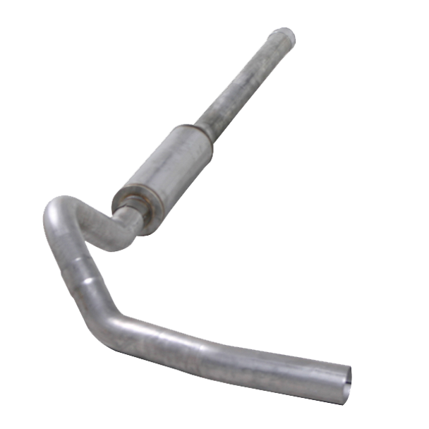 DIAMOND EYE K4122A CAT BACK EXHAUST SYSTEM FOR 06-07.5 SILVERADO/SIERRA 2500/3500 4 INCH SINGLE PASS WITH MUFFLER ALUMINIZED