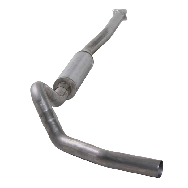 DIAMOND EYE K4110S CAT BACK EXHAUST SYSTEM FOR 01-05 SILVERADO/SIERRA 2500/3500 6.6L 4 INCH SINGLE PASS WITH MUFFLER STAINLESS