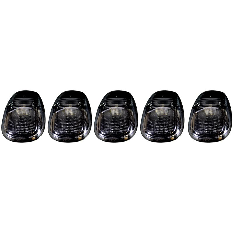 RECON 264145BK DODGE 99-02 (5-PIECE SET) SMOKED CAB ROOF LIGHT
