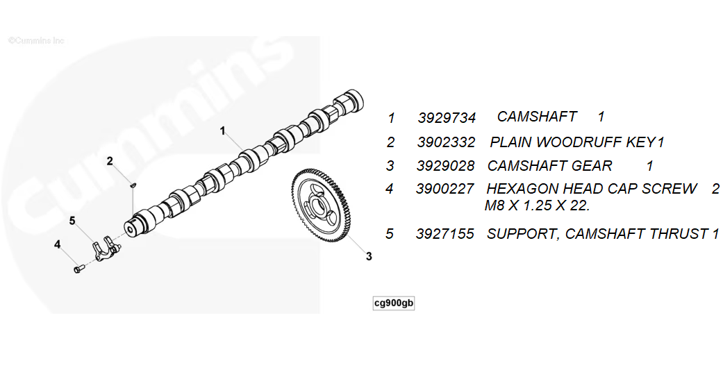 Cummins 3929028 Camshaft Gear – OEM for Ram 5.9L 12V (1989–2000