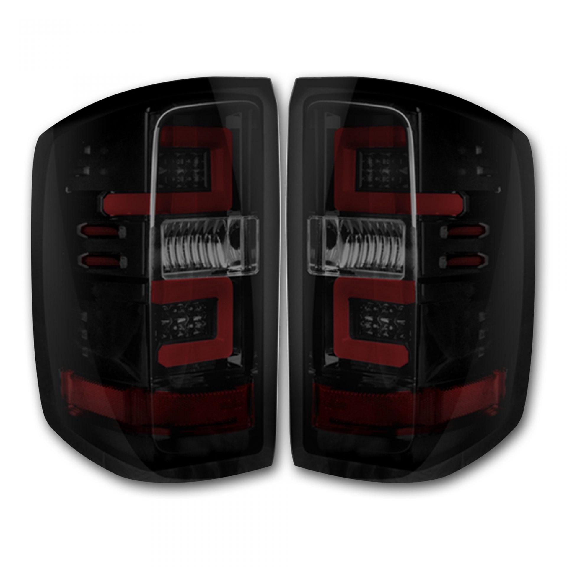 RECON 264238BK TAIL LIGHTS OLED IN SMOKED CHEVY SILVERADO 1500 14