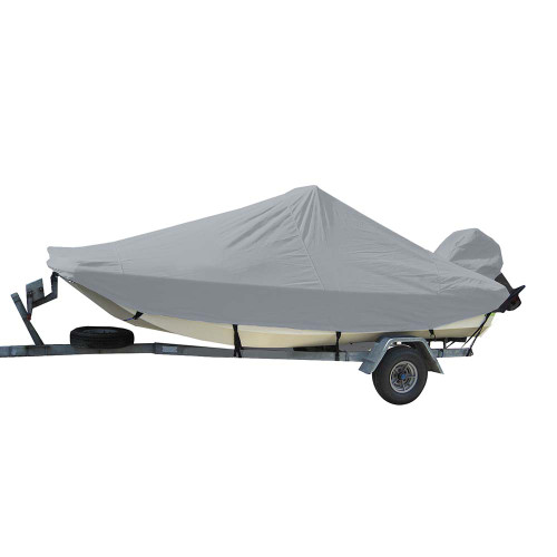 Carver Sun-DURA Styled-to-Fit Boat Cover f\/17.5 Bay Style Center Console Fishing Boats - Grey [71017S-11]