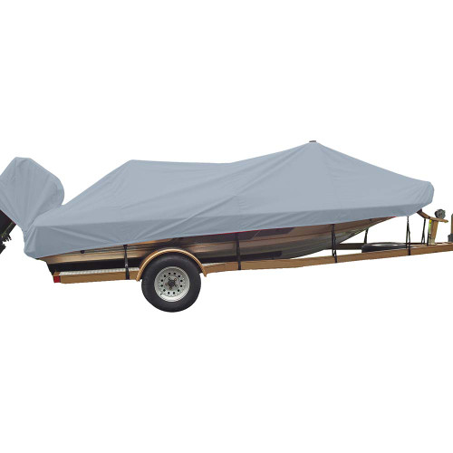 Carver Sun-DURA Styled-to-Fit Boat Cover f\/21.5 Wide Style Bass Boats - Grey [77221S-11]