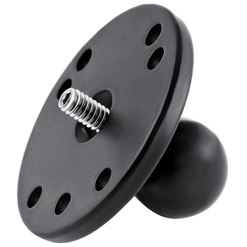 RAM Mount 2.5" Round Base w\/1" Ball and 1\/4"-20 Threaded Male Post [RAM-B-202AU]